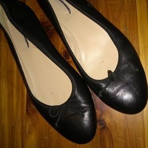 J. Crew Italian leather simple ballerina flats